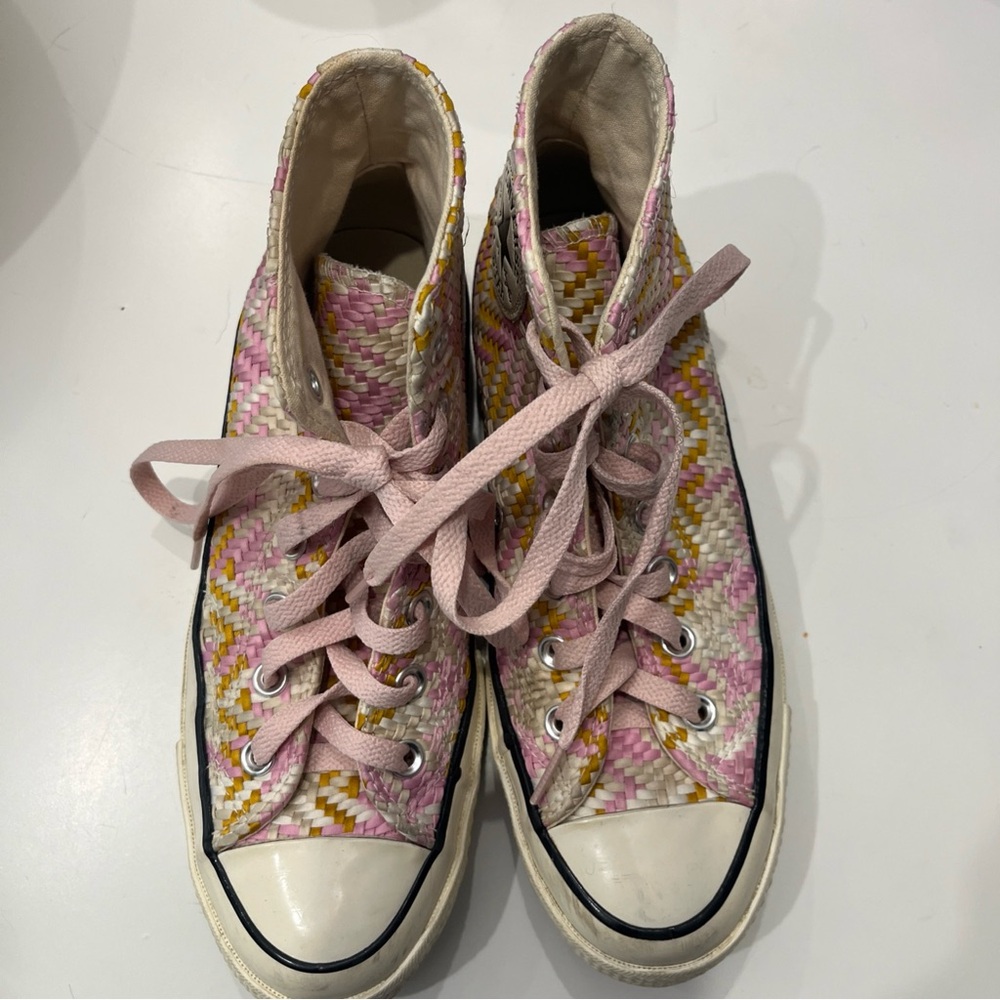 Converse Pink and Cream High-Tops